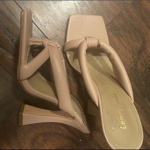 Nude heel sandals